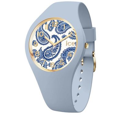 Uhr - ICE flower - Blue aura - Ø37mm
