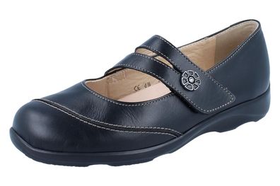FINN Comfort Vivero Damen Ballerina schwarz Glattleder