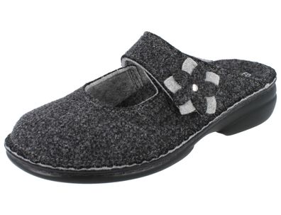 FINN Comfort Arlberg Damen Hausschuhe dunkelgrau Filz