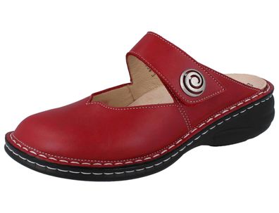 FINN Comfort Canaro Damen Clog rot Glattleder