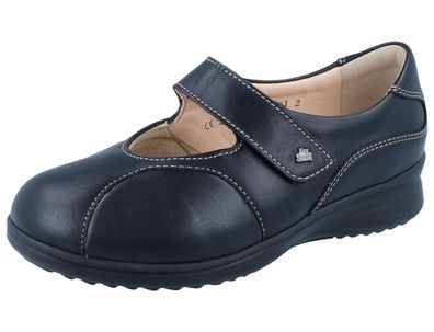 FINN Comfort Stretch Zwolle Damen Ballerina schwarz Glattleder