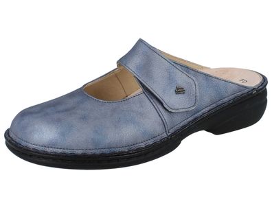 Limitierte Sonderfarbe FINN Comfort Stanford Damen Clog jeans Glattleder