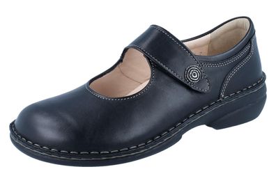 FINN Comfort Laval Damen Ballerina schwarz Glattleder