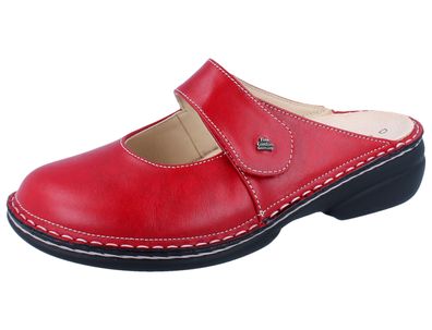 FINN Comfort Stanford Damen Clog rot Glattleder