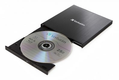 Verbatim Slimline - Laufwerk - BDXL Writer - 6x/4x - SuperSpeed USB 3.1 Gen 1 - exter