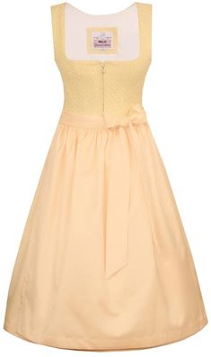 Dirndl Zenting 65cm Länge zitrone - Größe: 38