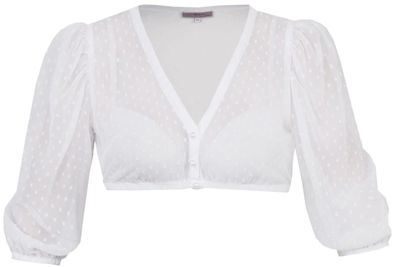 Dirndlbluse Ahorntal weiß - Größe: 34