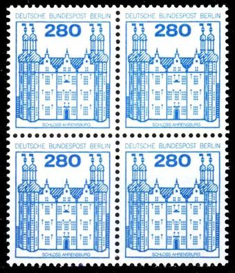 BERLIN DS BURGEN u. Schlösser Nr 676 postfrisch Viererb X0B19D6