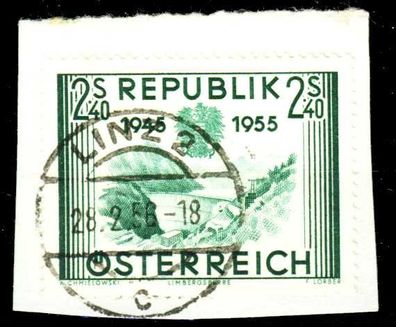 Österreich 1955 Nr 1016 gestempelt Briefstück zentrisch X336A8E