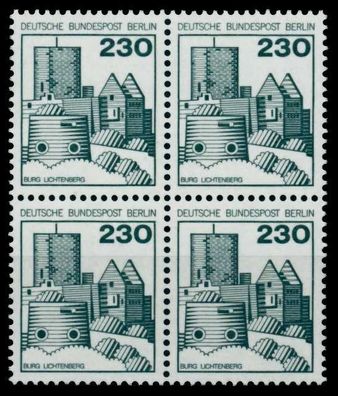 BERLIN DS BURGEN u. Schlösser Nr 590 postfrisch Viererb X7484BA