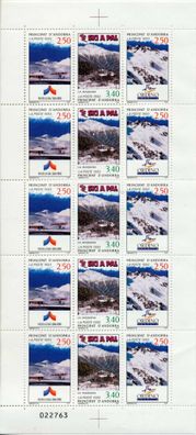 Andorra FRZ.-POST Nr 446 + 449KB postfrisch Kleinbg X79D5BE