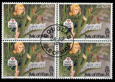 ISLE OF MAN 1997 Nr 718 zentrisch gestempelt Viererblock X7C7BA6
