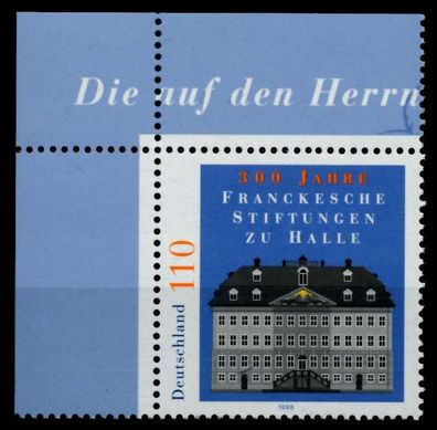BRD 1998 Nr 2011 postfrisch ECKE-OLI X8FFF52