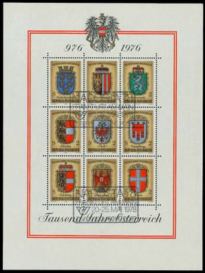 Österreich Block 4 zentrisch gestempelt S3CBE8E