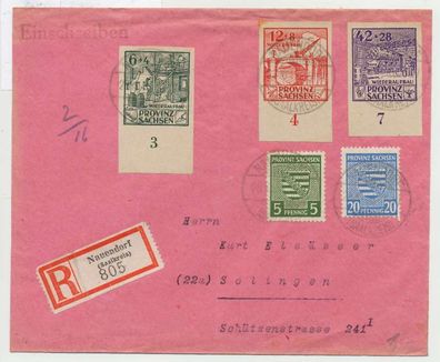 SBZ PROV. Sachsen Nr 87B+88B+89B BRIEF MIF X7E634A