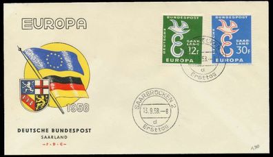 BRD BUND 1958 Nr 295-296 BRIEF FDC X0894A2