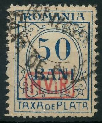 BES. 1WK D-MV Rumänien PORTO Nr 5 gestempelt X43493A