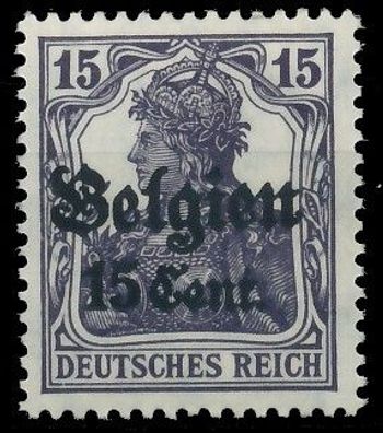 BES. 1WK Landespost Belgien Nr 16bI postfrisch gepr. X4350FA