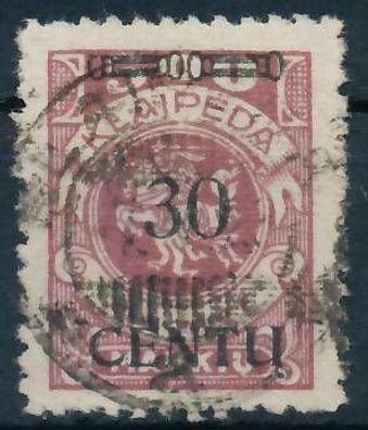 MEMEL 1923 Nr 172BIV zentrisch gestempelt gepr. X472D86