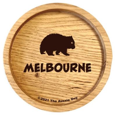 holzpost Untersetzer aus Eiche 'Melbourne & Wombat' 1 St