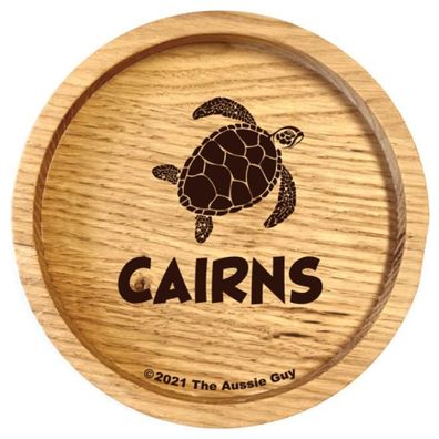 holzpost Untersetzer aus Eiche 'Cairns & Schildkröte' 1 St