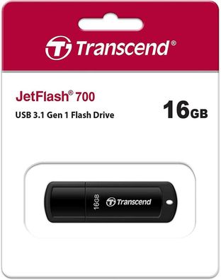 NEU: Transcend 16GB JetFlash 700 USB Stick Flash Drive 16 GB TS16GJF700 USB 3.1 Gen 1