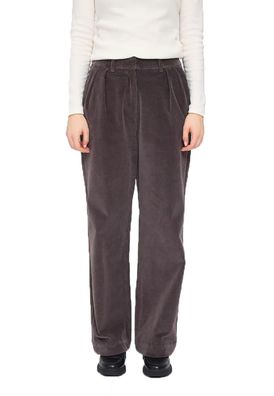 MAZINE Women Hose Cord Pleated Corduroy eggplant - Größe: L
