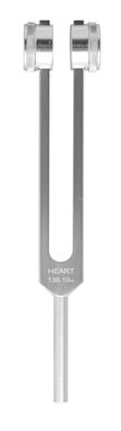 Stimmgabel Herzchakra Jahreston OM 136,1 Hz Aluminium 21,5 cm gewichtet