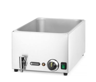 HENDI Bain-Marie GN 1/1 mit Ablasshahn 1000 W Speisenwärmer Edelstahl 230 V