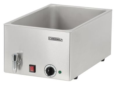 Casselin Bain-Marie GN 1/1 Edelstahl 1,2 kW mit Ablasshahn 340x578x246 mm
