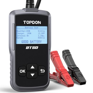 TOPDON BT50 Autobatterie Tester 12V fér 100-2000 CCA Blei-Säure Batterien