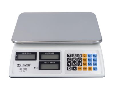 HDWR wagPRO-S40 Ladenwaage 40 kg mit Preisberechnung 3 Anzeigen Defekt