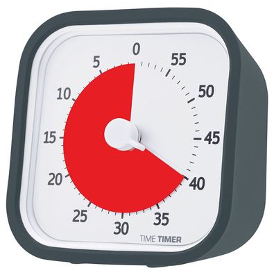 Time Timer MOD Visueller 60 Minuten Countdown Timer mit Silikonhélle Grau