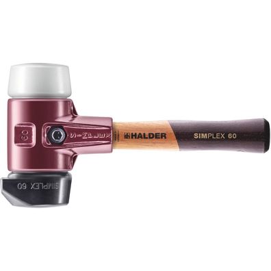 HALDER Simplex Schonhammer Ø 60 mm Gummi schwarz / Superplastik mit Standfuß kurze