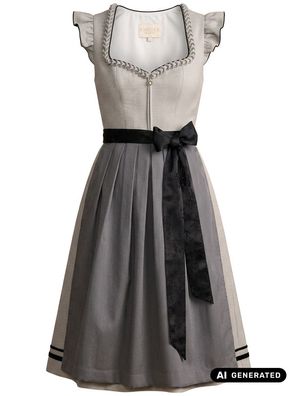 Dirndl Lindsey 70cm Länge grau