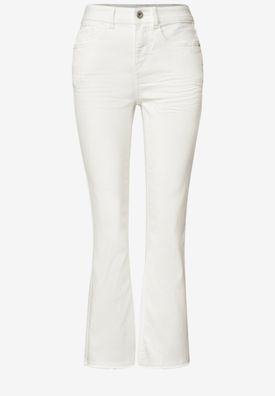 Street One High Waist Flared Leg Jeans im Slim Fit, Style Amber, 28er Länge