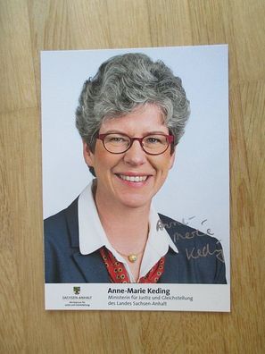 Sachsen-Anhalt Ministerin CDU Anne-Marie Keding - handsigniertes Autogramm!!!