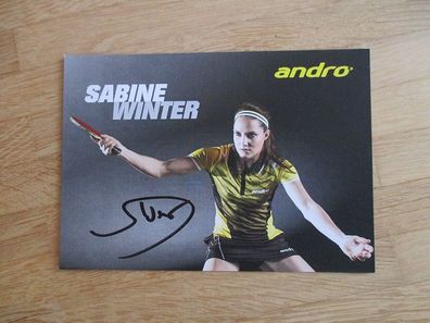 Tischtennis Star Sabine Winter - handsigniertes Autogramm!!!