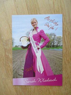 Beelitzer Spargelkönigin 2016 Sarah Wladasch - handsigniertes Autogramm!!!