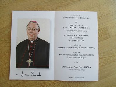 Erzbischof von Luxemburg Kardinal Jean-Claude Hollerich - handsigniertes Autogramm!!!