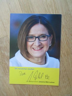 Österreich Bundesministerin ÖVP Johanna Mikl-Leitner - handsigniertes Autogramm!!!