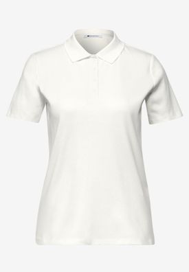 Street One Kurzarm Poloshirt in Rippstruktur
