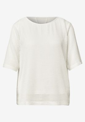 Street One 2-in-1 Shirt aus Mesh mit U-Boot-Ausschnitt