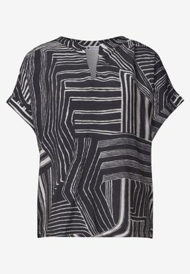 Street One Dropped Shoulder Shirt mit Split Neck