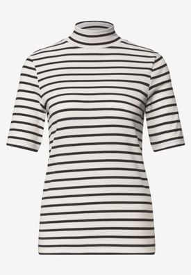 Street One T-Shirt mit Turtle Neck in Rippstruktur
