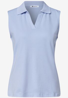 Street One Top in Rippstruktur mit Polokragen