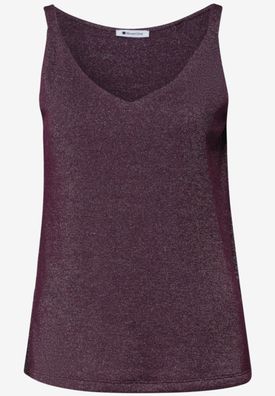 Street One Top mit V-Neck und Glitzerdetails
