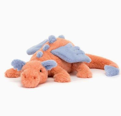 Jellycat Niedliches Plüschtier (Tier & Frucht) - Persimmon-Drache (50 cm)