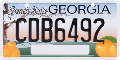 USA Kennzeichen Blech, CDB6492, Georgia , (3)