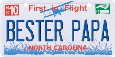 USA Kennzeichen Blech, BESTER PAPA , North Carolina , (7)
